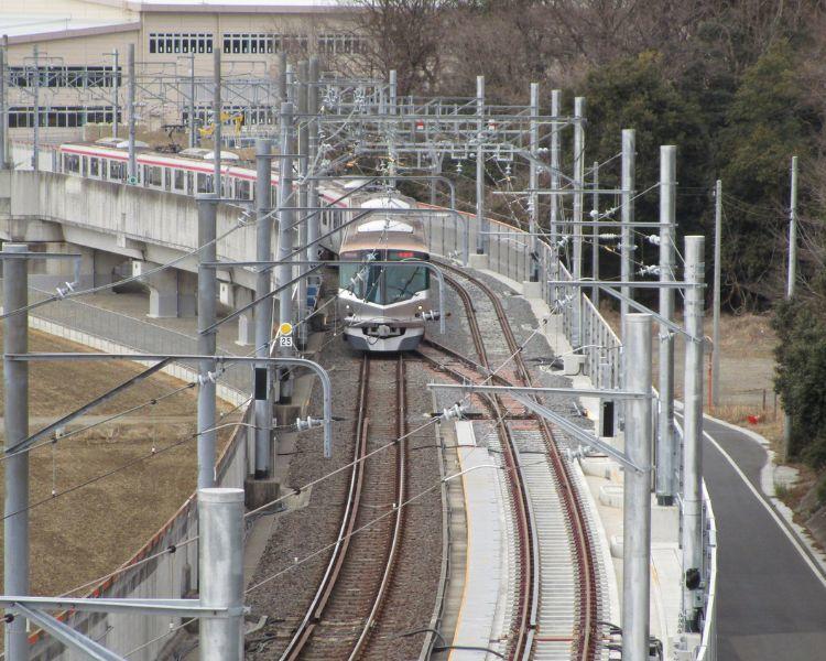 複線化した入出庫線