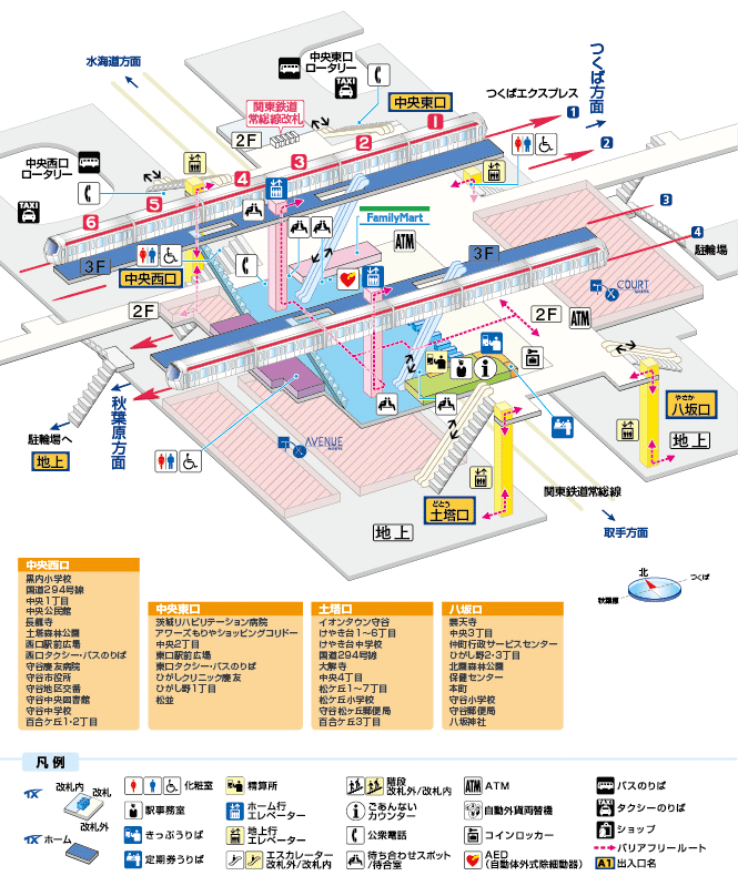 守谷駅 駅情報 路線図 つくばエクスプレス Tsukuba Express